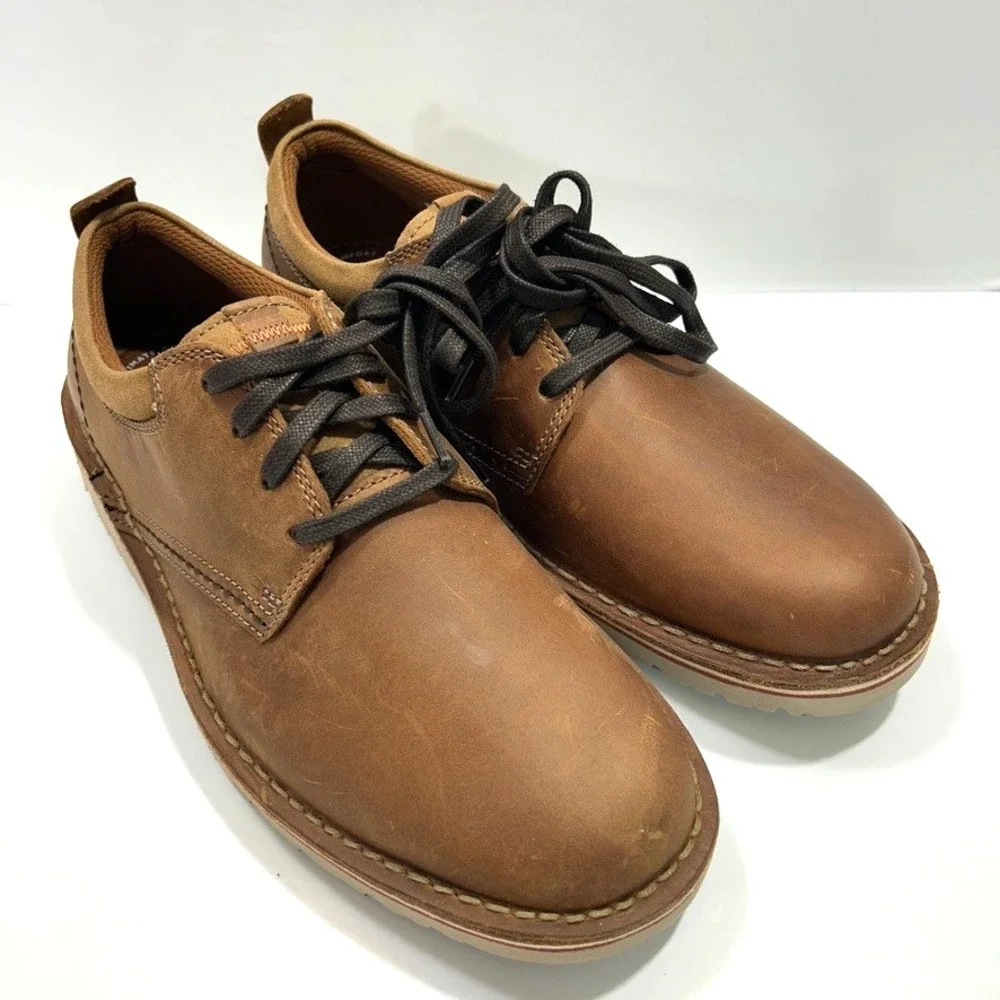 Clarks Eastridge Leather Low Oxford‎ Men's Light Brown US 7W